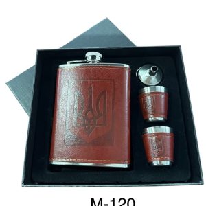 Фляга М-120,  набір 2 рюмки