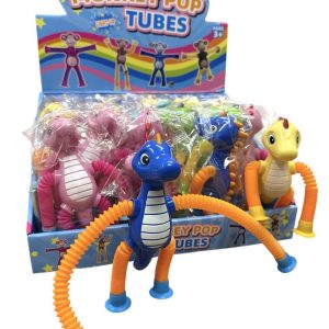 Антистрес труба Pop Tube Дракон 15-28см R-12, 20*24 шт.ящ