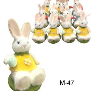 Декоративний великодній кролик 15см М-47 в пакеті 40*12 шт.ящ.