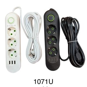 Продовжувач 1071U 5 м 3 вилки +3 юсбі 40 шт.ящ